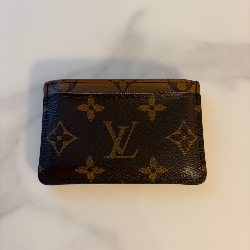 Louis Vuitton Brown and Tan Monogram Card Case